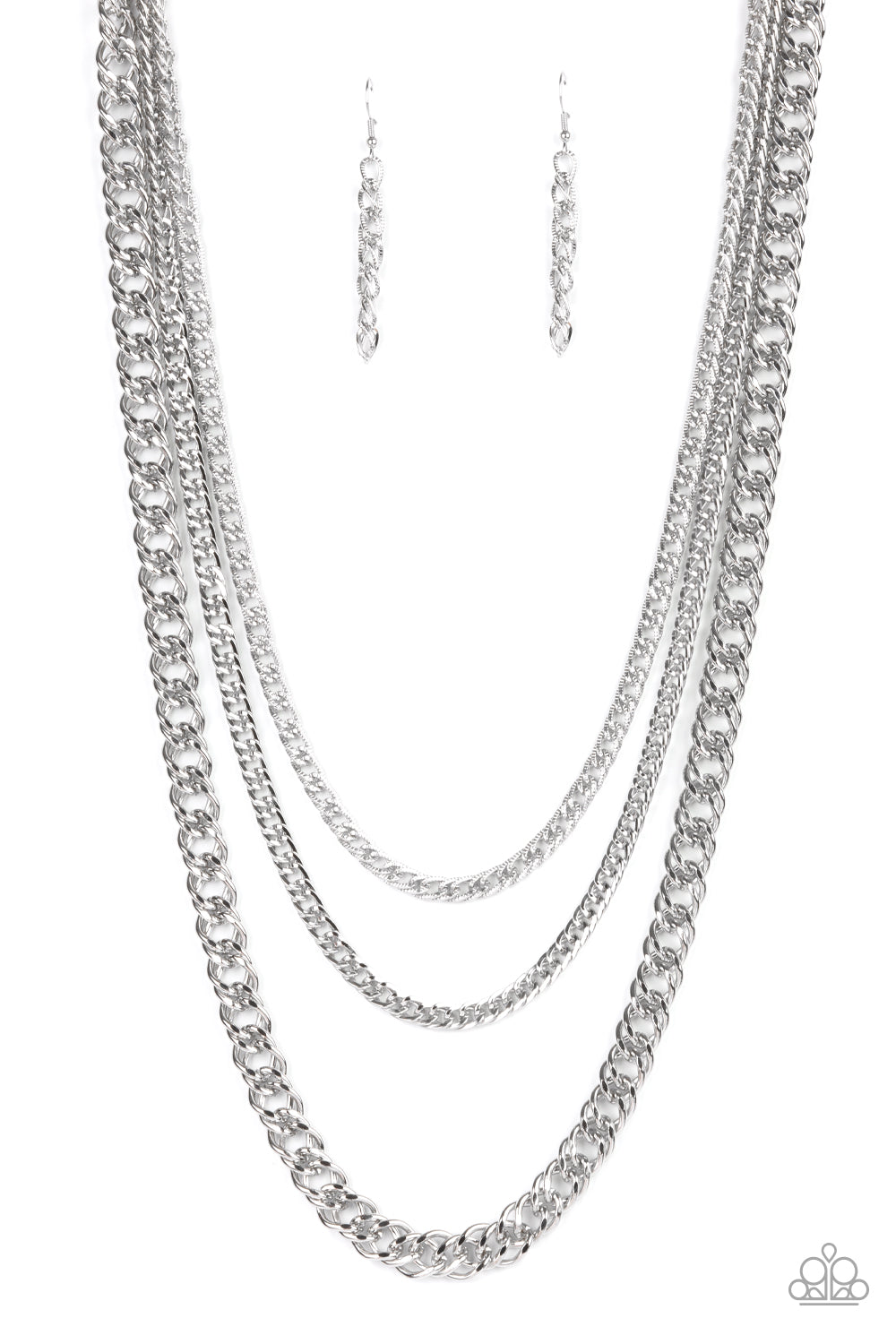 Paparazzi Chain of Champions Silver Short Necklace