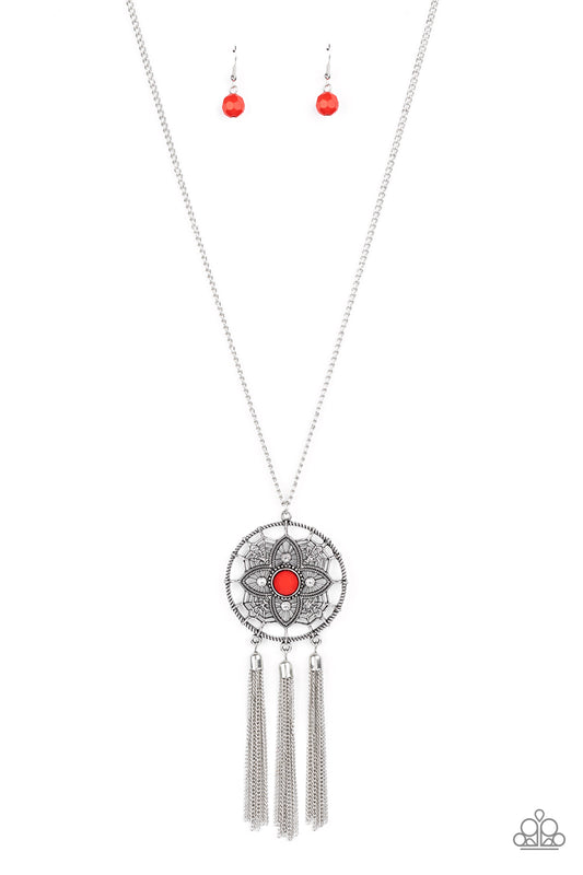 Paparazzi Chasing Dreams Red Long Necklace