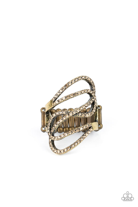 Paparazzi Chasing Starlight Brass Ring - P4RE-BRXX-097XX