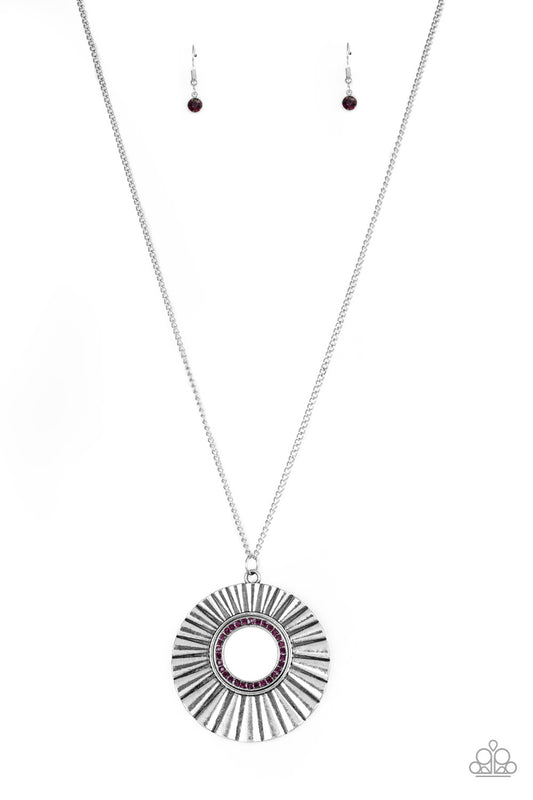 Paparazzi Chicly Centered Purple Long Necklace - P2ED-PRXX-046XX