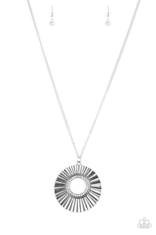 Paparazzi Chicly Centered White Long Necklace - P2ED-WTXX-036XX