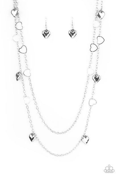 Paparazzi Chicly Cupid Silver Long Necklace - P2WH-SVXX-348XX