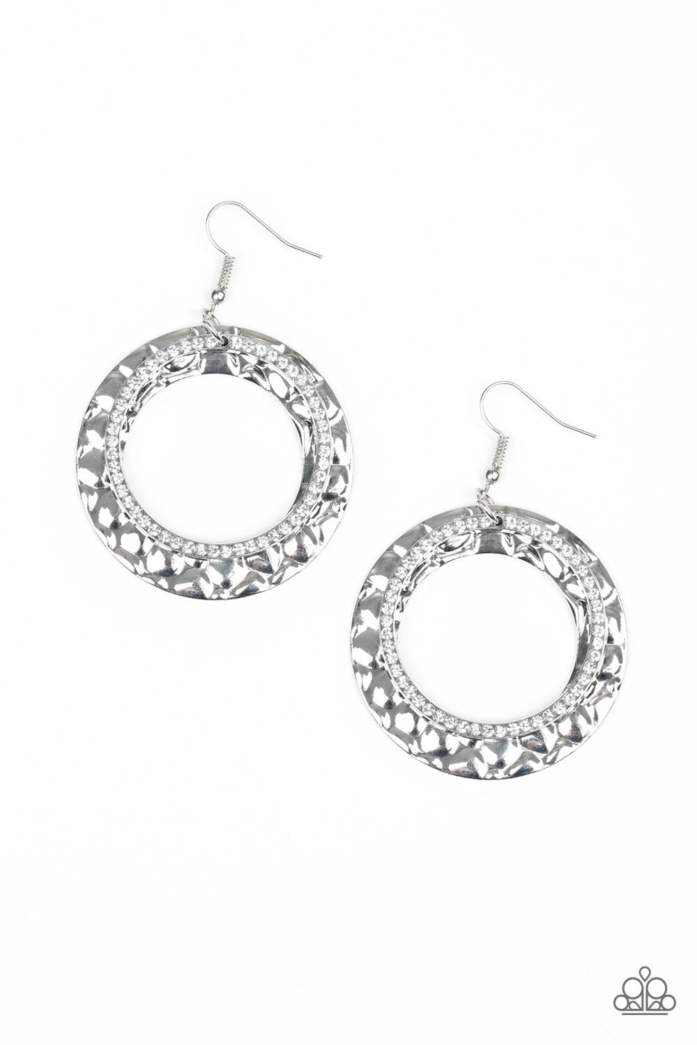 Paparazzi Cinematic Shimmer White Fishhook Earrings P5RE WTXX