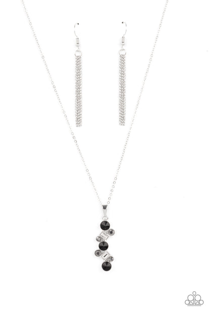 Paparazzi Classically Clustered Black Short Necklace