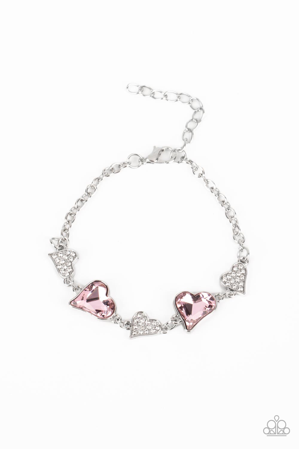 Paparazzi Cluelessly Crushing Pink Clasp Bracelet - P9WH-PKXX-313XX