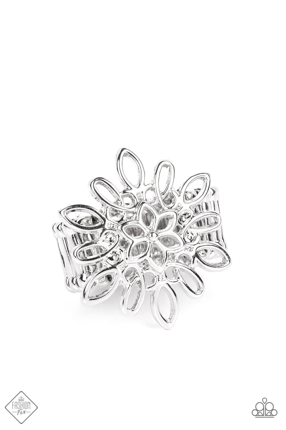 Paparazzi Coastal Chic Silver Ring - Fashion Fix Glimpses of Malibu October 2022