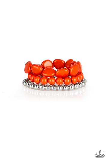 Paparazzi Color Venture Orange Stretch Bracelet
