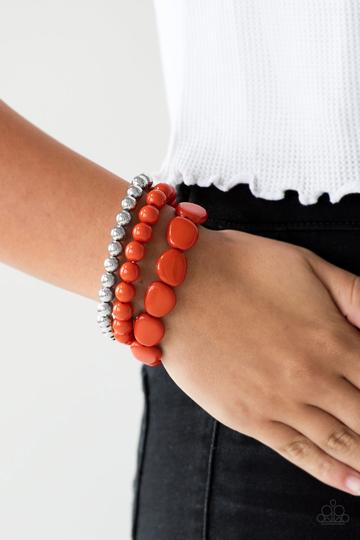 Paparazzi Color Venture Orange Stretch Bracelet