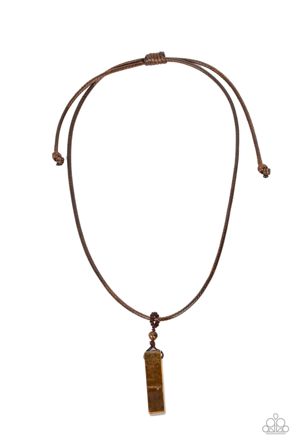 Paparazzi Comes Back ZEN-fold Brown Men's Short Necklace - P2UR-BNXX-161XX