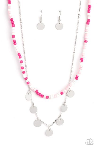 Paparazzi Comet Candy Pink Short Necklace - P2SE-PKXX-246XX