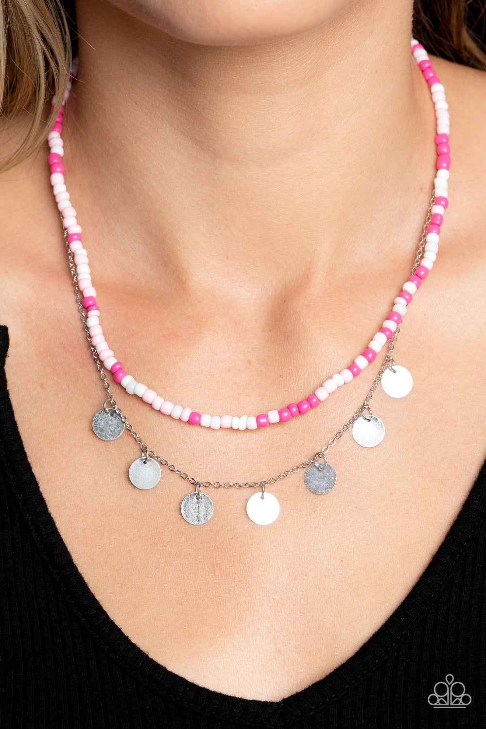 Paparazzi Comet Candy Pink Short Necklace - P2SE-PKXX-246XX