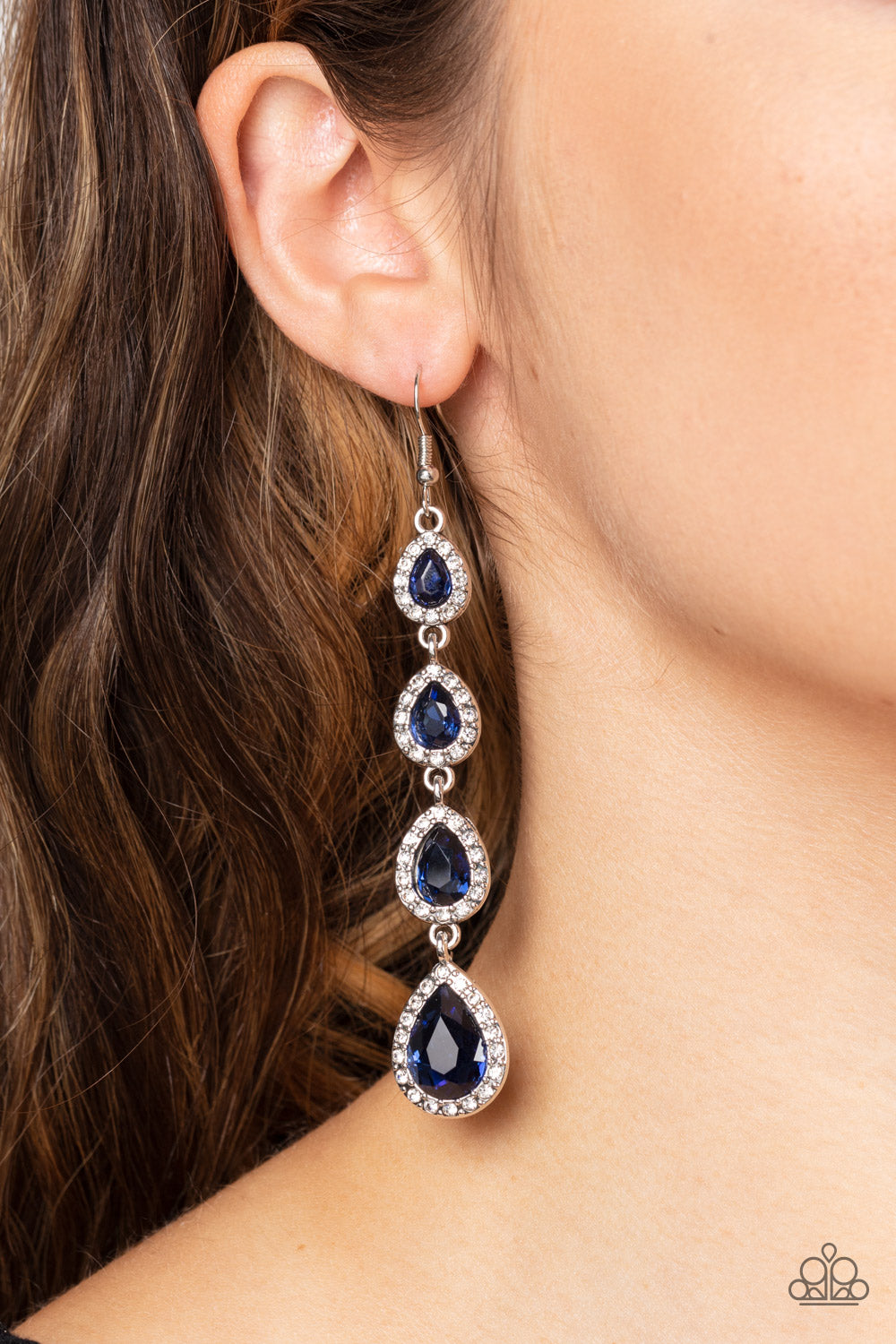 Paparazzi Confidently Classy Blue Fishhook Earrings - P5RE-BLXX-245XX