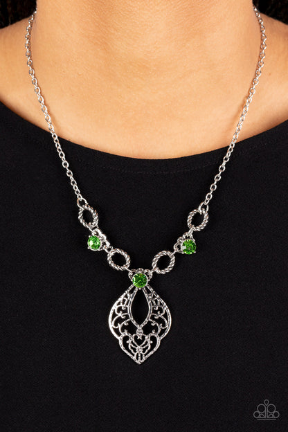 Paparazzi Contemporary Connections Green Short Necklace - P2RE-GRXX-265XX