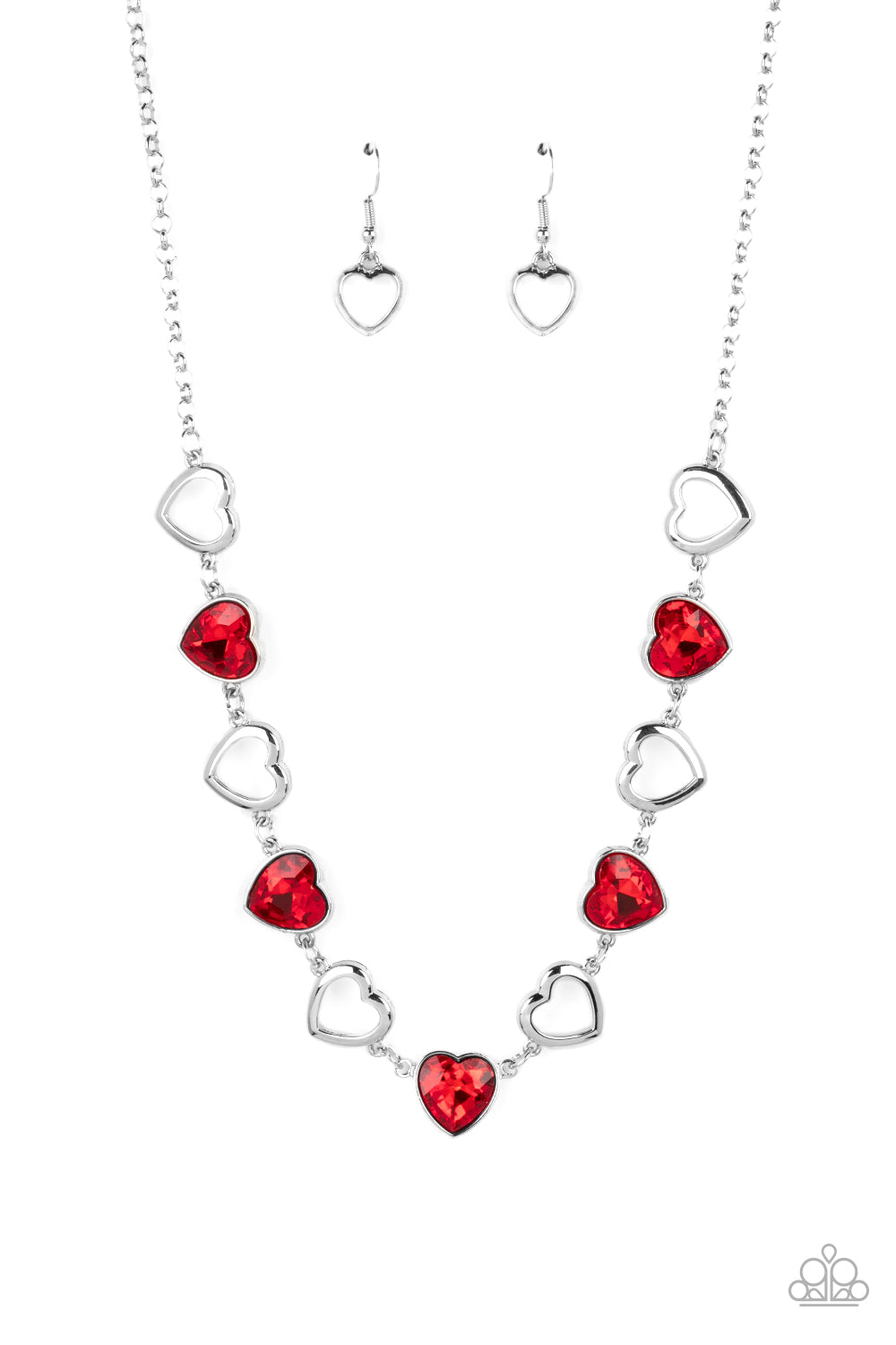Paparazzi Contemporary Cupid Red Short Necklace - P2WH-RDXX-319KN