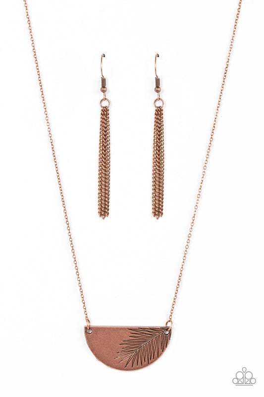 Paparazzi Cool, PALM, and Collected Copper Short Necklace - P2DA-CPXX-182XX