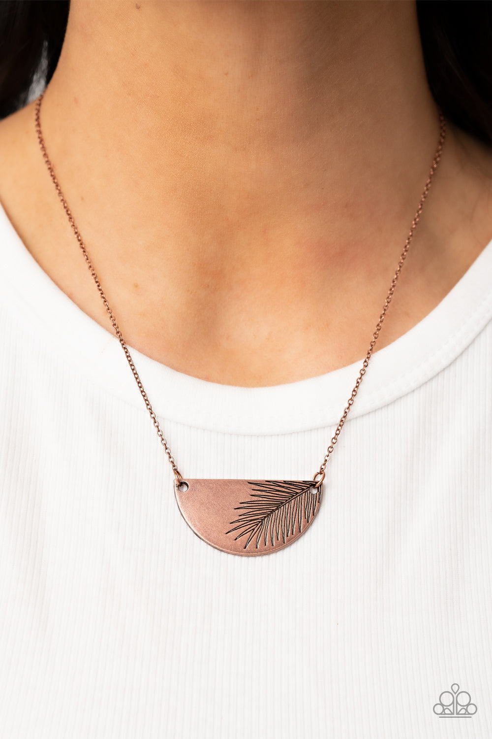 Paparazzi Cool, PALM, and Collected Copper Short Necklace - P2DA-CPXX-182XX