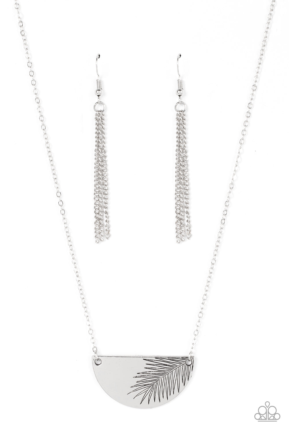 Paparazzi Cool, PALM, and Collected Silver Short Necklace - P2DA-SVXX-269XX