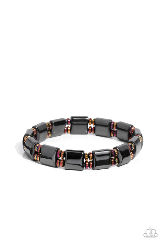 Paparazzi Cosmic Chrome Men's Stretch Bracelet - P9UR-MTXX-250XX