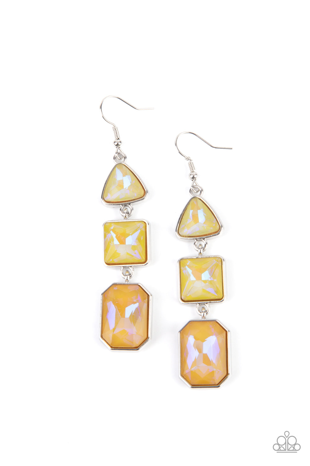 Paparazzi Cosmic Culture Yellow Fishhook Earrings - P5ST-YWXX-023XX