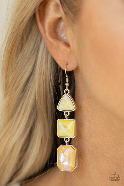 Paparazzi Cosmic Culture Yellow Fishhook Earrings - P5ST-YWXX-023XX