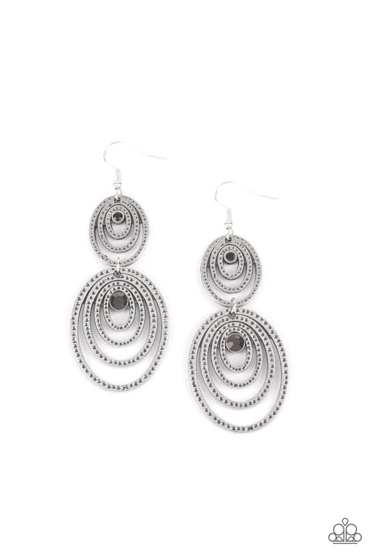 Paparazzi Cosmic Twirl Silver Fishhook Earrings - P5SE-SVXX-153XX
