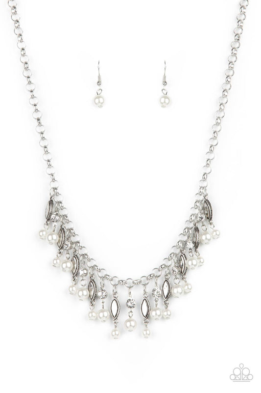 Paparazzi Cosmopolitan Couture White Short Necklace - P2RE-WTXX-530XX