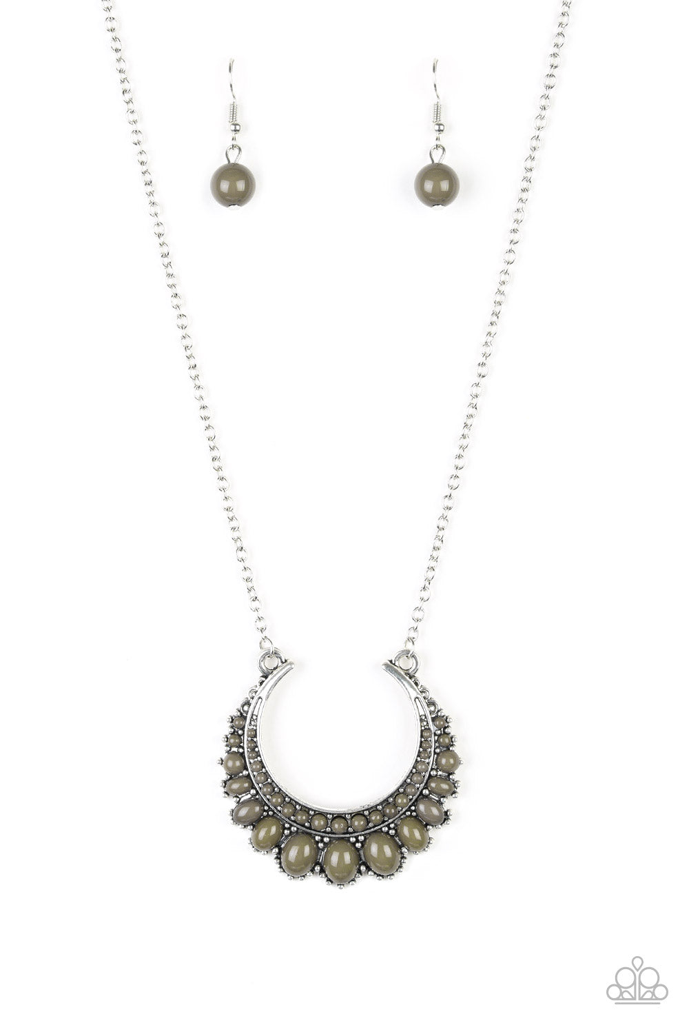 Paparazzi Count To Zen Green Long Necklace
