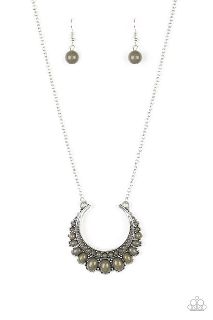 Paparazzi Count To Zen Green Long Necklace