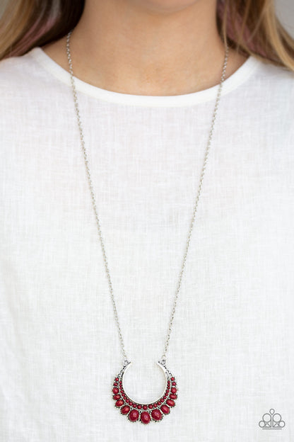 Paparazzi Count To Zen Red Long Necklace