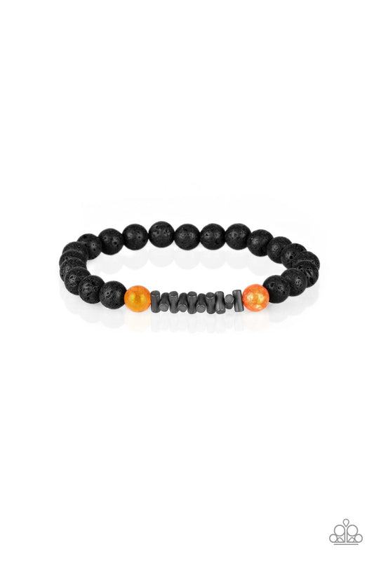 Paparazzi Courage Orange Stretch Bracelet - P9SE-UROG-031XX