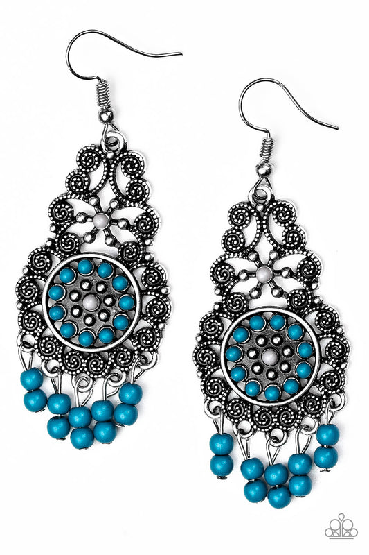 Paparazzi Courageously Congo Blue Fishhook Earrings