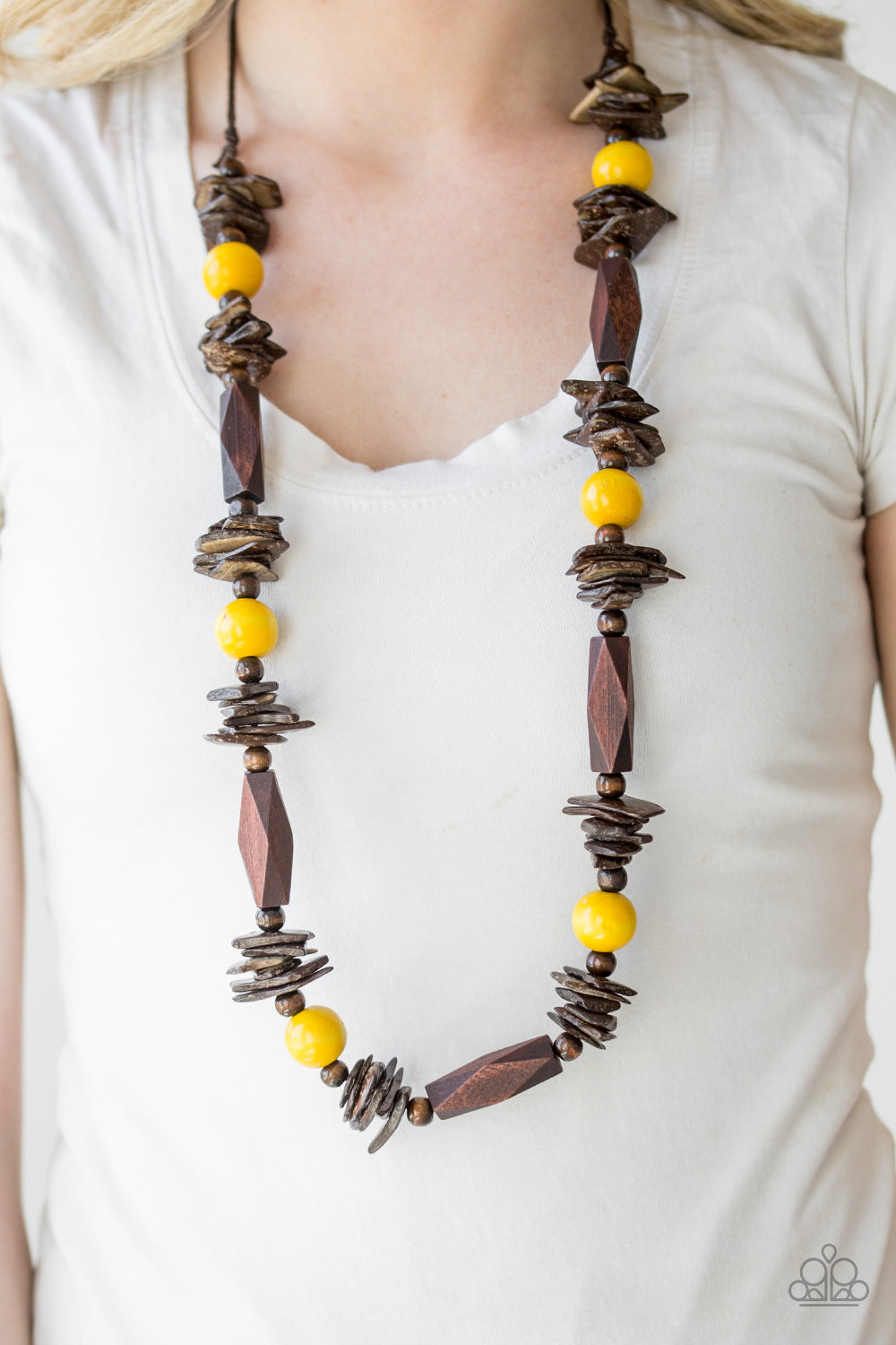 Paparazzi Cozumel Coast Yellow Long Necklace