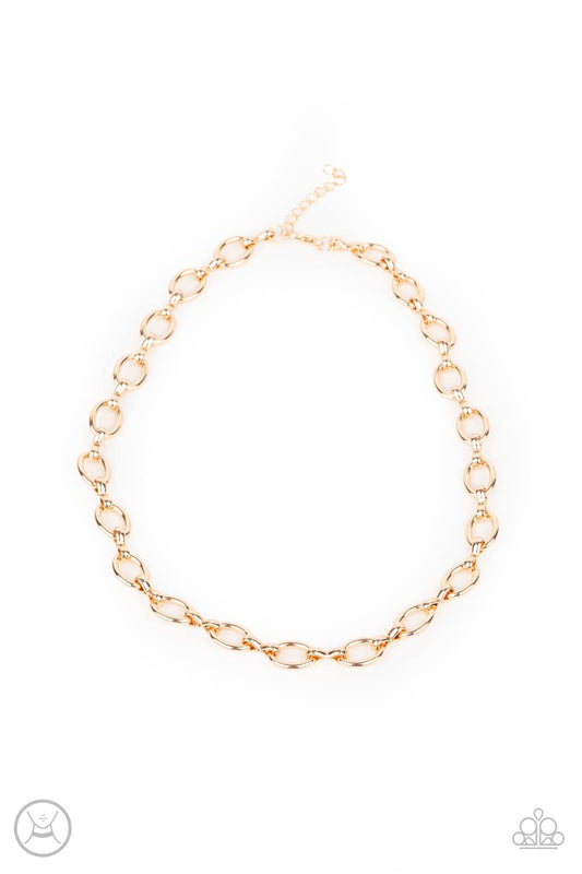 Paparazzi Craveable Couture Gold Choker Necklace - P2CH-GDXX-069XX