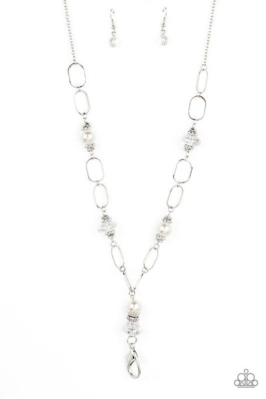 Paparazzi Creative Couture White Lanyard Long Necklace - P2LN-WTXX-101XX