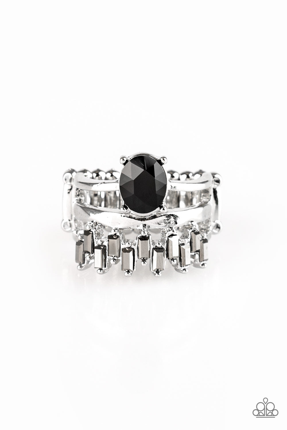 Paparazzi Crowned Victor Black Ring - P4RE-BKXX-189XX