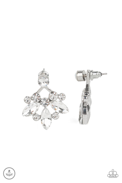 Paparazzi Crystal Constellations White Jacket Post Earrings