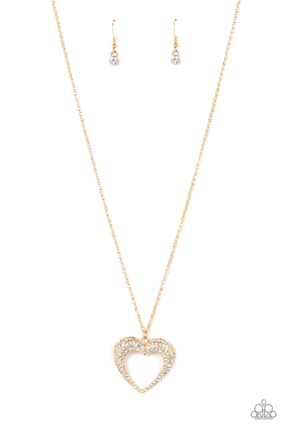 Paparazzi Cupid Charisma Gold Long Necklace - P2RE-GDXX-422XX