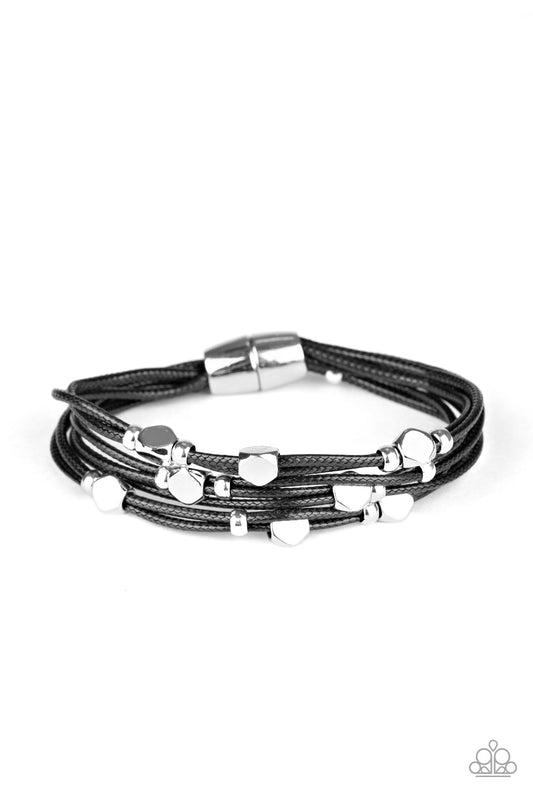 Paparazzi Cut The Cord Black Magnet Bracelet