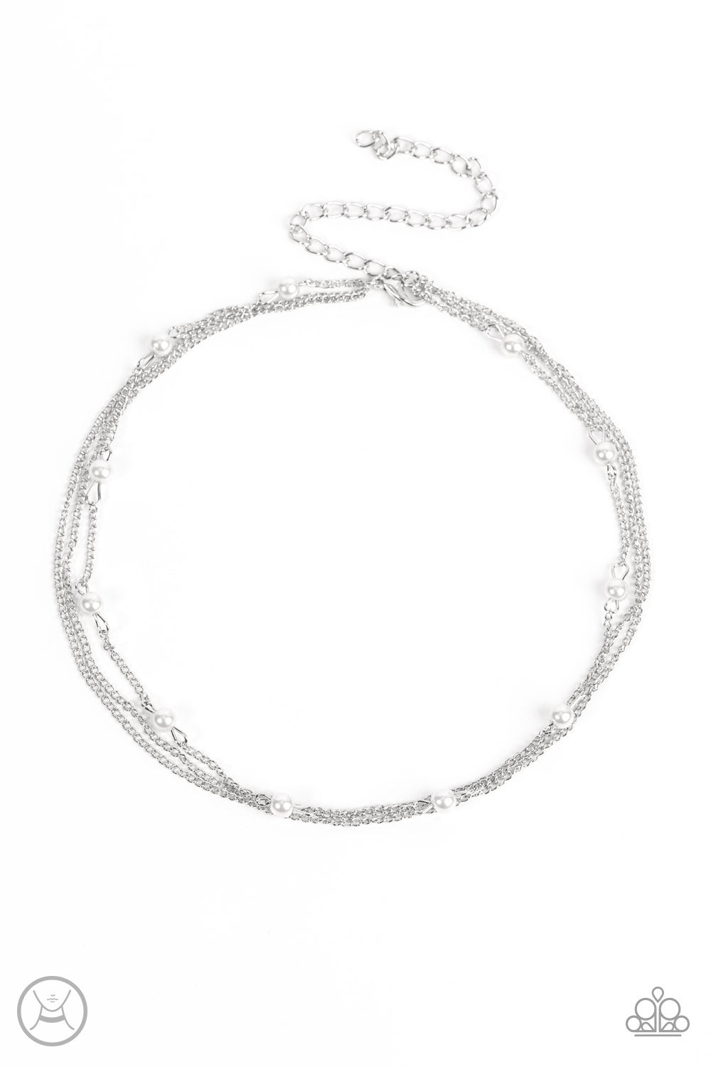 Paparazzi Daintily Dapper White Choker Necklace - P2CH-WTXX-047XX