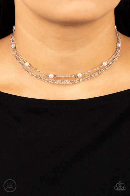 Paparazzi Daintily Dapper White Choker Necklace - P2CH-WTXX-047XX