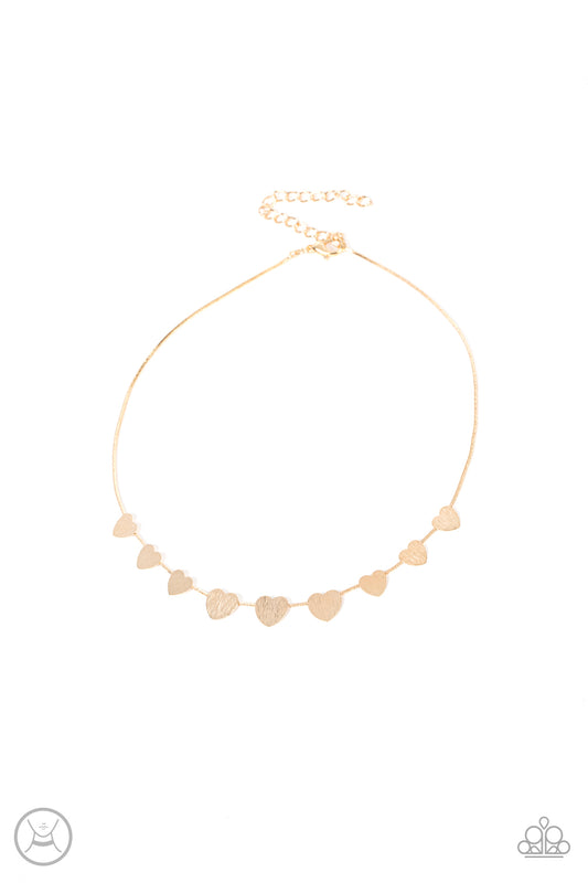 Paparazzi Dainty Desire Gold Choker Necklace - P2CH-GDXX-087XX