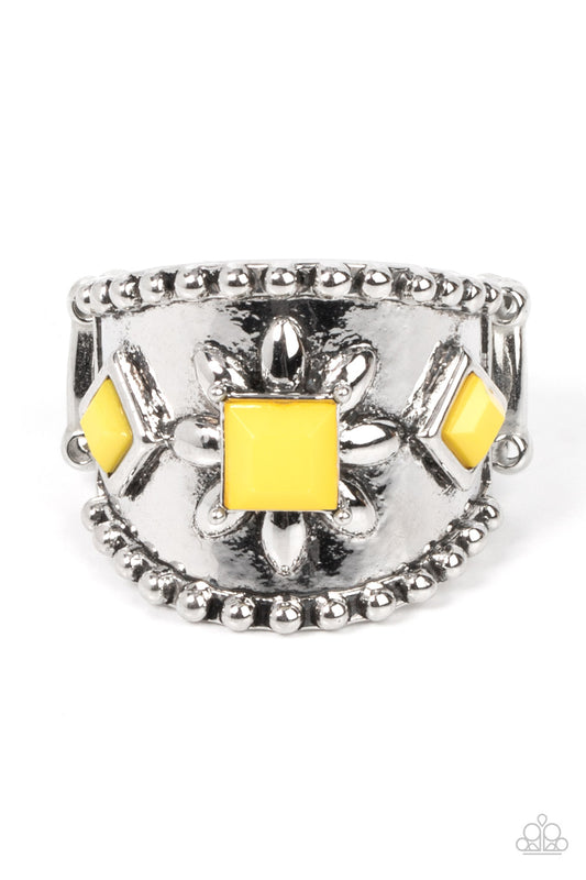 Paparazzi Daisy Diviner Yellow Ring - P4WH-YWXX-143XX