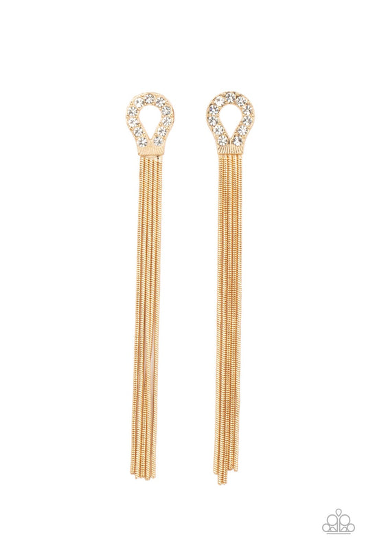 Paparazzi Dallas Debutante Gold Post Earrings - P5PO-GDXX-172XX