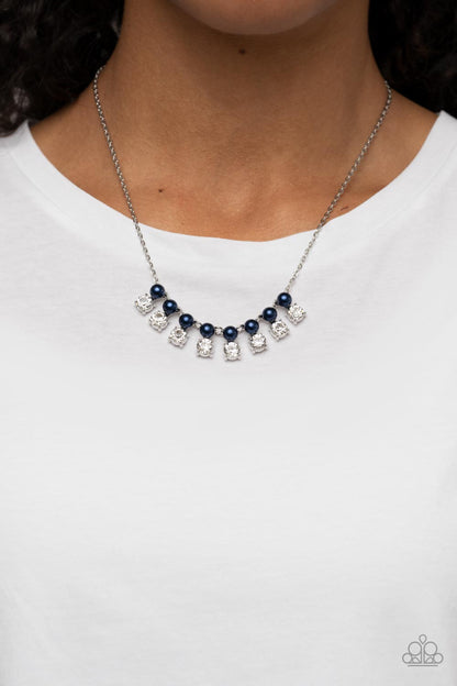 Paparazzi Dashingly Duchess Blue Short Necklace - P2RE-BLXX-355XX