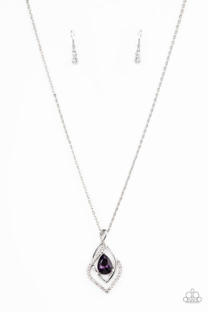 Paparazzi Dauntless Demure Purple Short Necklace - P2RE-PRXX-269XX