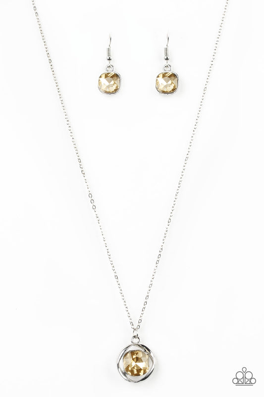 Paparazzi Dazzle In Diamonds Brown Short Necklace - P2DA-BNXX-080XX