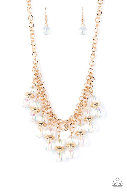 Paparazzi Deep Space Diva Gold Short Necklace - P2ST-GDXX-136XX