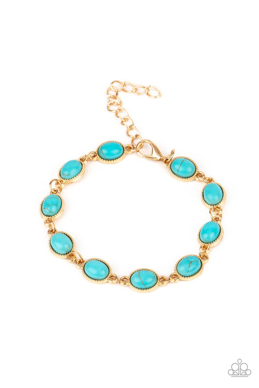 Paparazzi Desert Day Trip Blue Clasp Bracelet - P9SE-BLXX-389CB