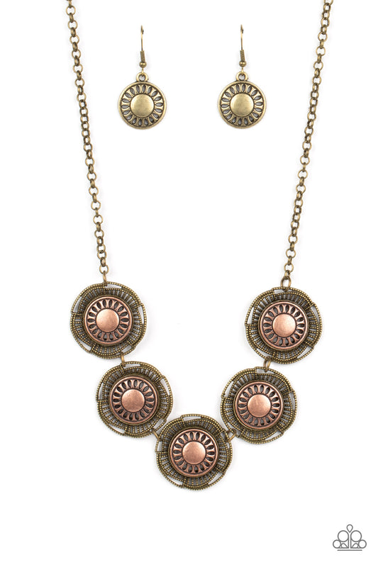 Paparazzi Desert Decor Multi Short Necklace - P2WH-MTXX-275XX