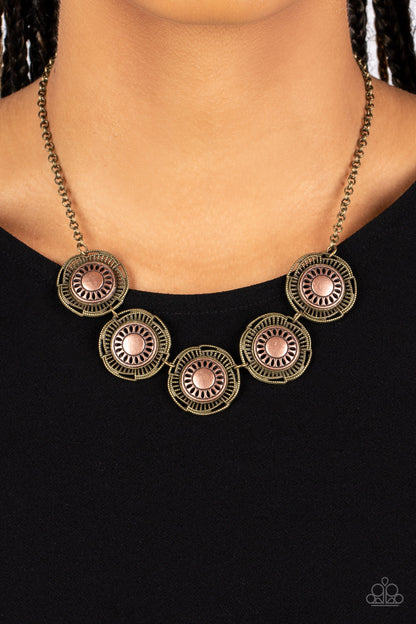 Paparazzi Desert Decor Multi Short Necklace - P2WH-MTXX-275XX